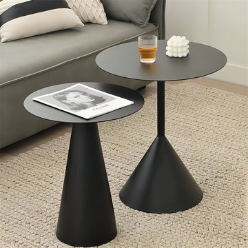 Round Metal Pedestal End Table Nesting Tables
