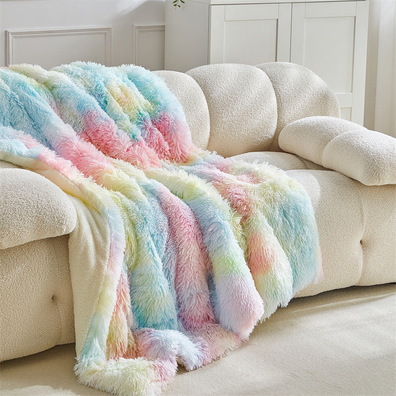 Soft Fluffy Fuzzy Faux Fur Throw Blanket for Couch