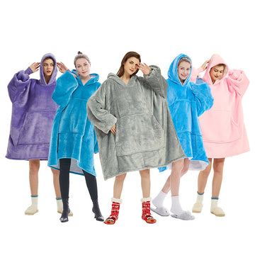 Soft Wearable Blanket Hoodie for Adults