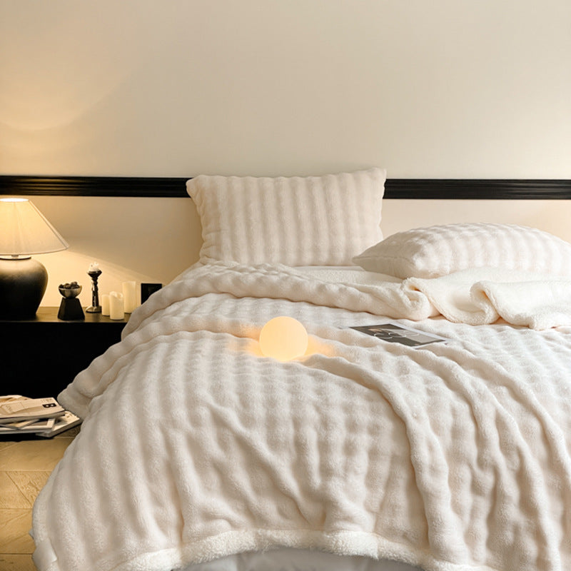 Soft Fluffy Bubble Blanket for Bed Sofa