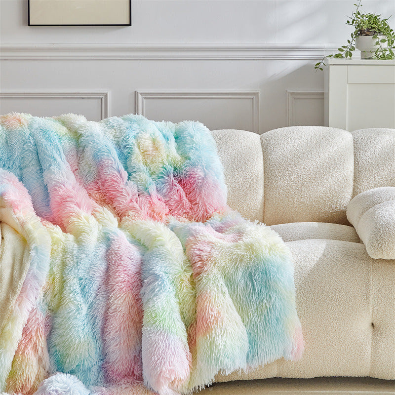 Soft Fluffy Fuzzy Faux Fur Throw Blanket for Couch