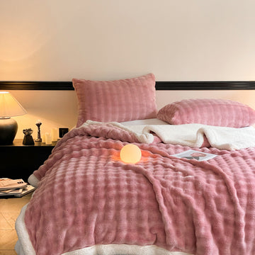 Soft Fluffy Bubble Blanket for Bed Sofa