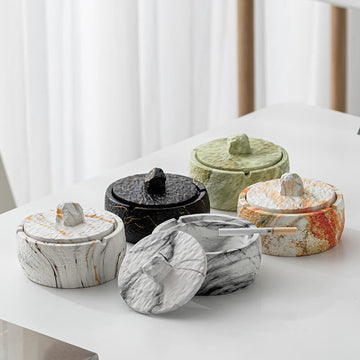 Ceramic Ashtray with Lid