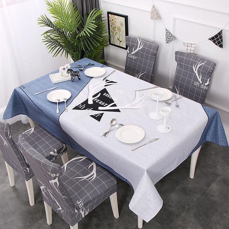 Rectangle Removable Washable Dinner Chair Covers And Tablecloth Sets