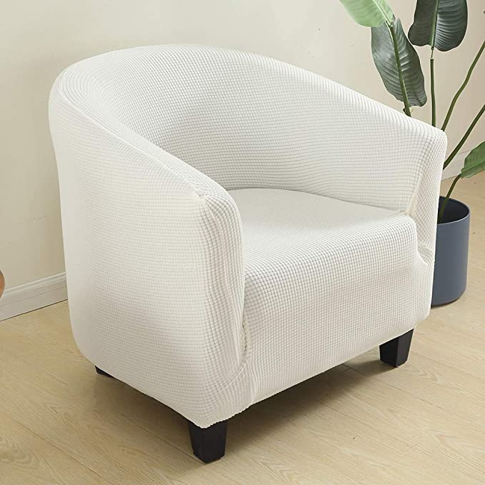 High Stretch 1-Piece Jacquard Club Chair Cover for Living Room