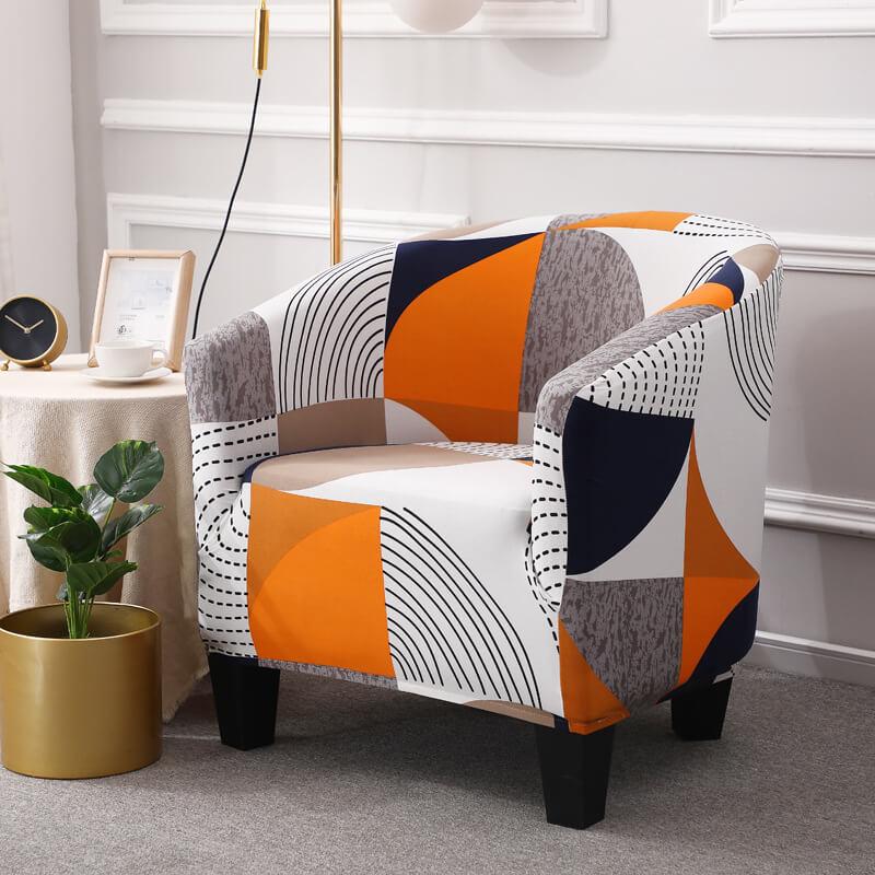 1-Piece Club Chair Slipcover, Stretch Tub Chair Covers