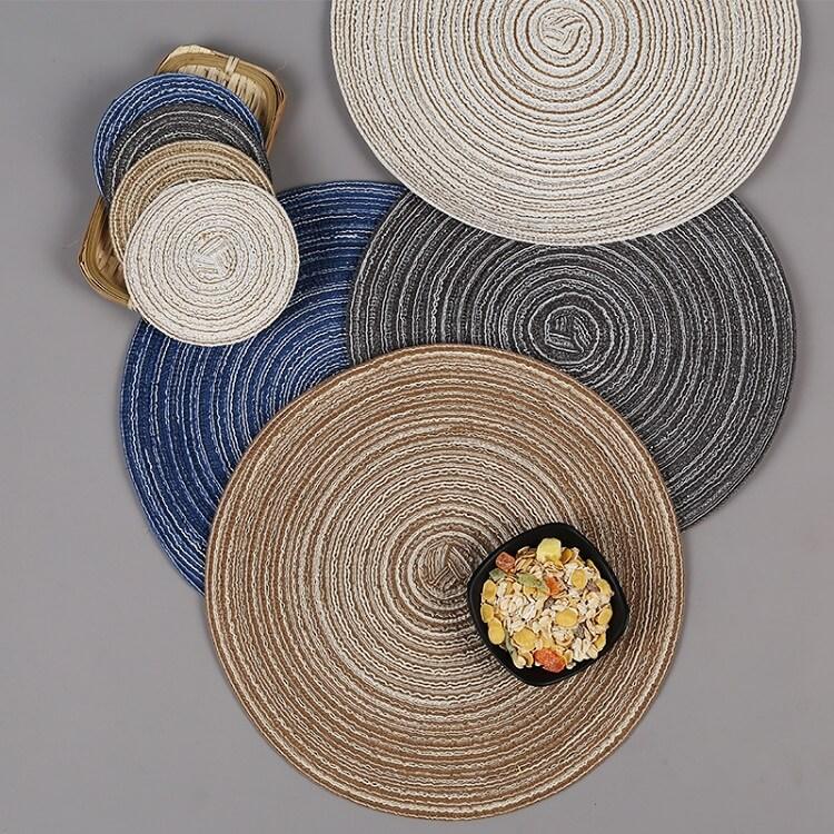 6 Pieces Round Placemats for Table
