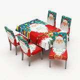 Dust-Proof Christmas Decoration Chair slipcovers&Rectangle Tablecloth