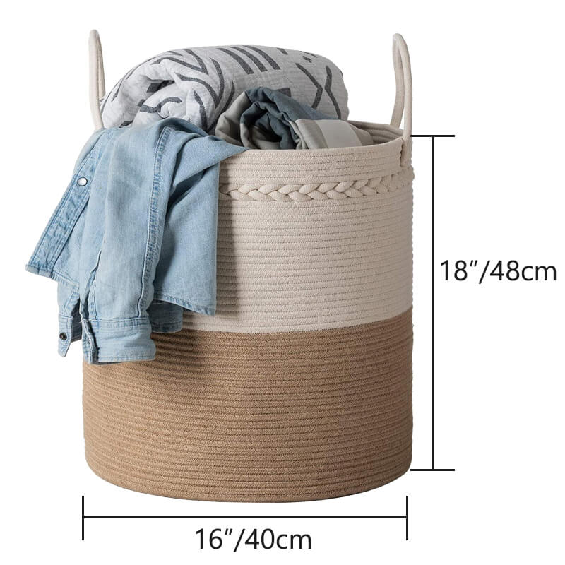 Large Cotton Rope Woven Laundry Basket