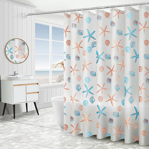 Waterproof Bathroom Shower Curtains With Hooks