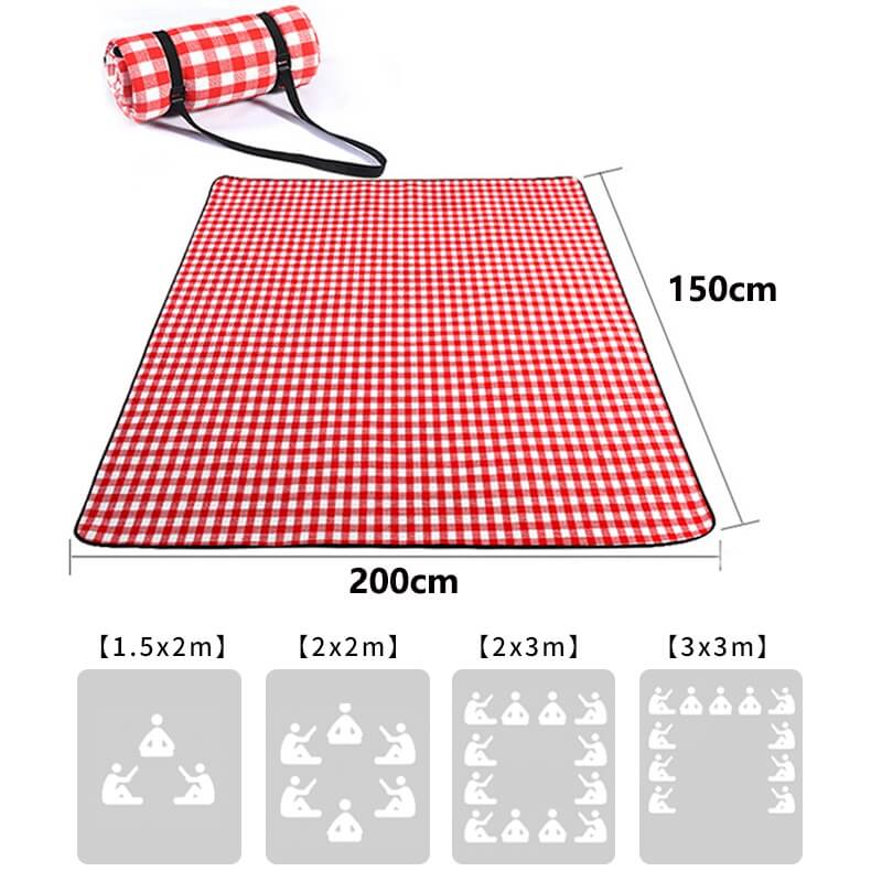 Waterproof Outdoor Picnic Blanket with Straps