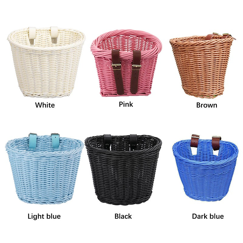 Wicker Bike Basket for Kids