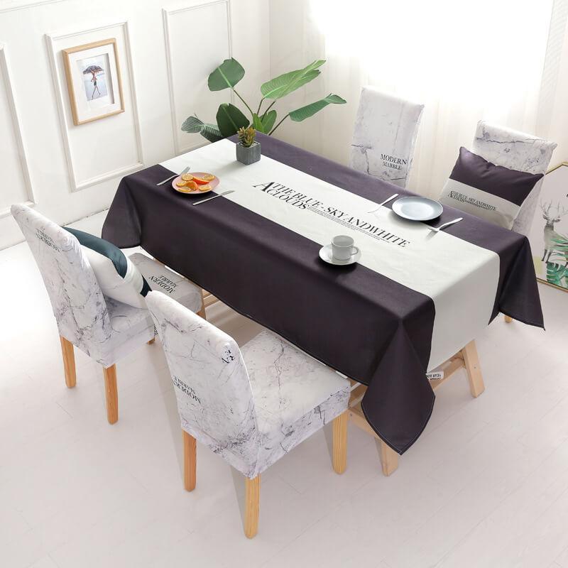 Rectangle Removable Washable Dinner Chair Covers And Tablecloth Sets