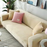 Velvet Stretchable Miracle Sofa Cover, Magic Fit Couch Covers, pillow covers