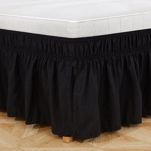 Wrap Around Ruffled Bed Skirts 15 Inch Drop