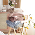 Cotton Waffle Bed Throw Blankets