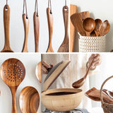 Wooden Spoons for Cooking, Nonstick Kitchen Utensil Set