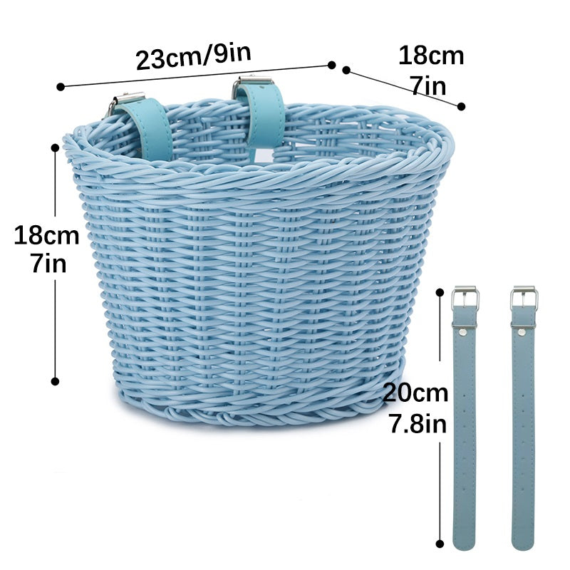 Wicker Bike Basket for Kids