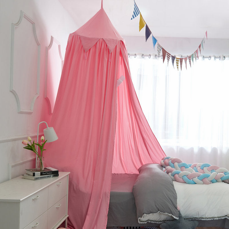 Kids Bed Canopy with Frills Hanging Princess Canopy for Bed