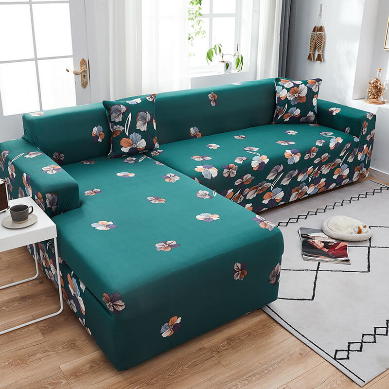 Stretch Printed Corner Sofa Cover| 20 Colors