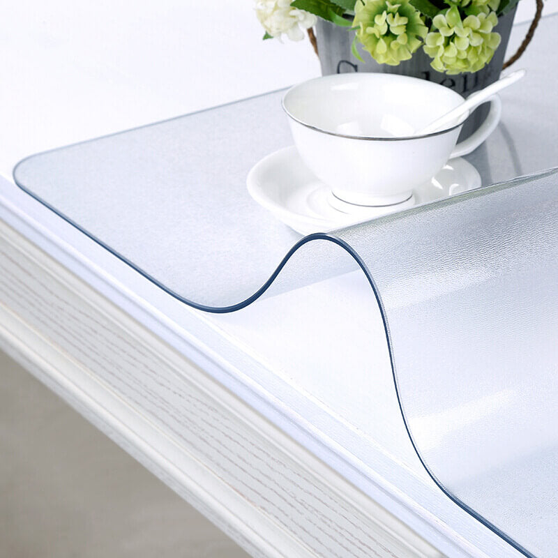 Waterproof Wipeable Clear PVC Tablecloth Cover Mat