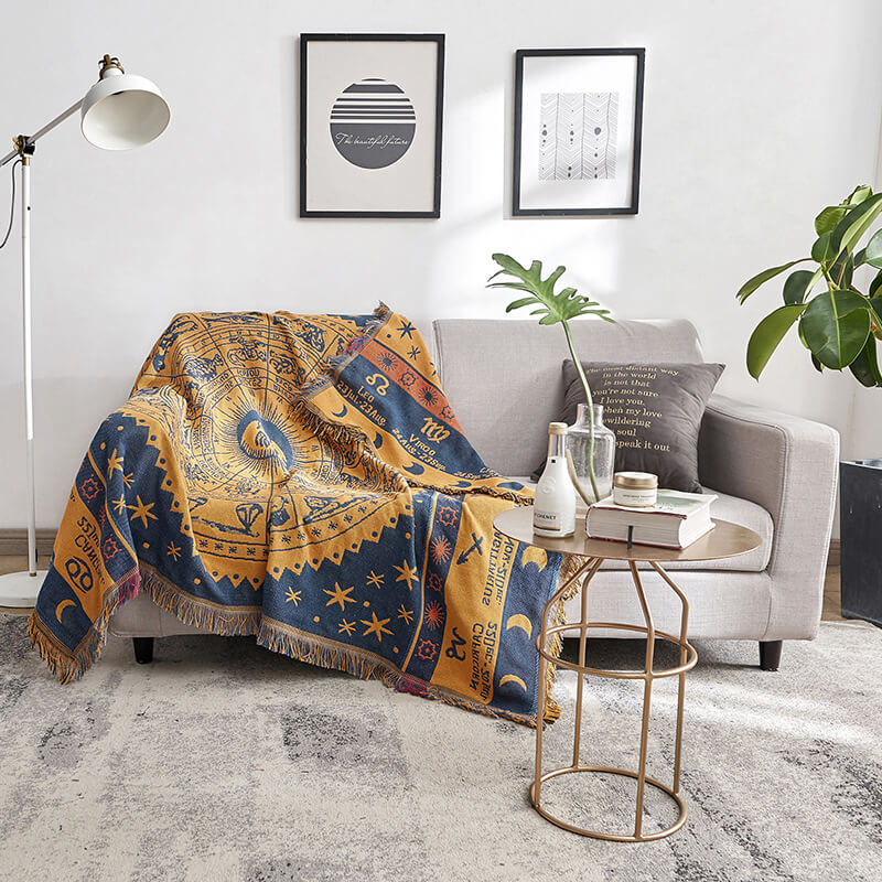 Bohemian Knitted Throw Blankets for Sofa