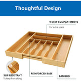 Extendable Bamboo Cutlery Tray for Drawer