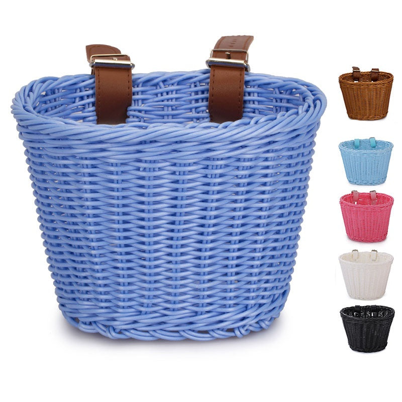 Wicker Bike Basket for Kids