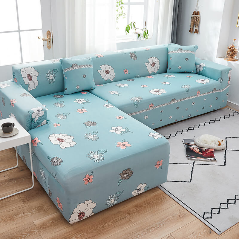 Stretch Printed Corner Sofa Cover| 20 Colors