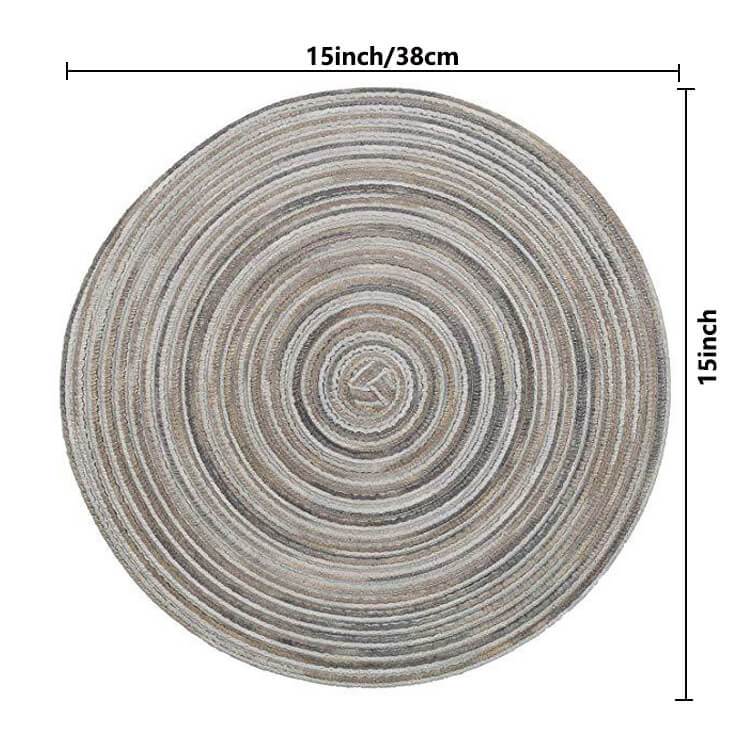 6 Pieces Round Placemats for Table