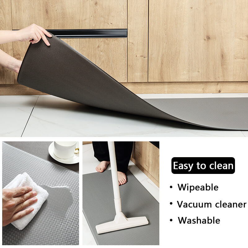 2023 LV02 Rectangle Anti-slip Kitchen Room Floor Mat Flannel