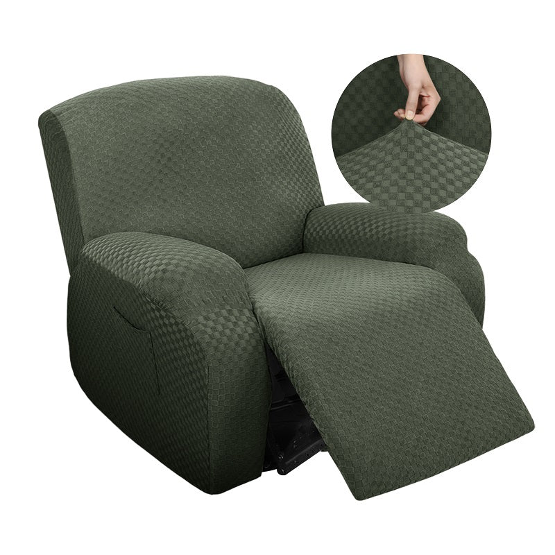 Stretch Square Jacquard Recliner Chair Cover 4 Pieces