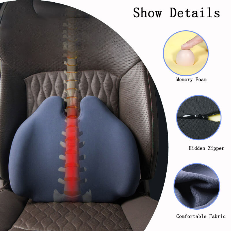 Lumbar Support Pillow for Car and Chair, Ergonomic Lumbar Support