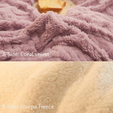 3 Pcs Sherpa Fleece Duvet Cover with Pillow Case