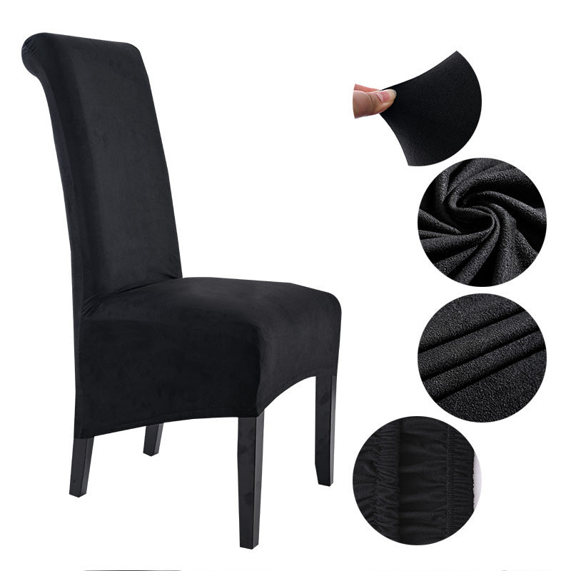 Suede Short Plush XL Size Dining Chair Cover