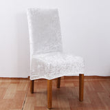 Stretch Crushed Velvet XL Chair Covers-white