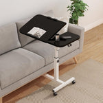 Adjustable Overbed Table with Wheels