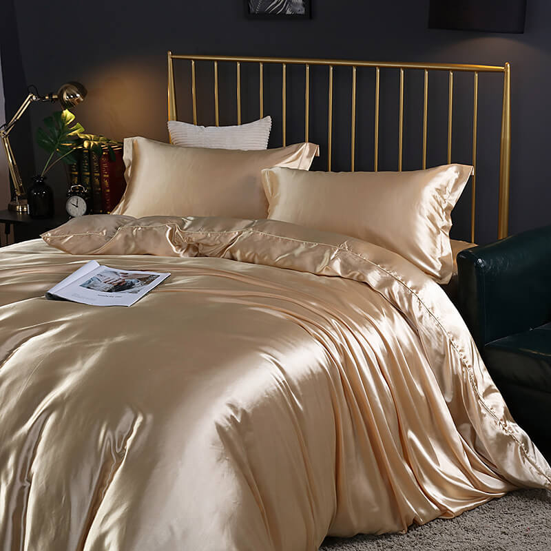 Silk Bed Sheets Set Full Size