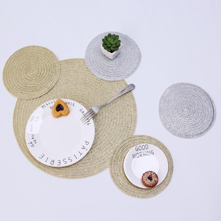 6 Pieces Round Placemats for Table