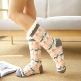 Extra-warm Fleece Indoor Socks,Womens Slipper Socks