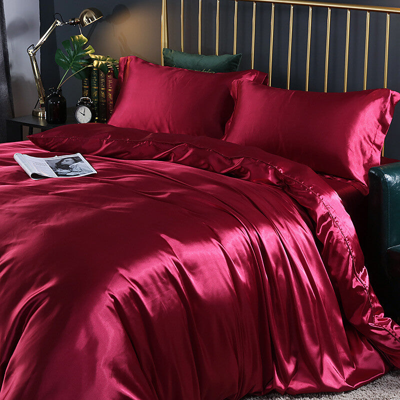 Silk Bed Sheets Set Full Size