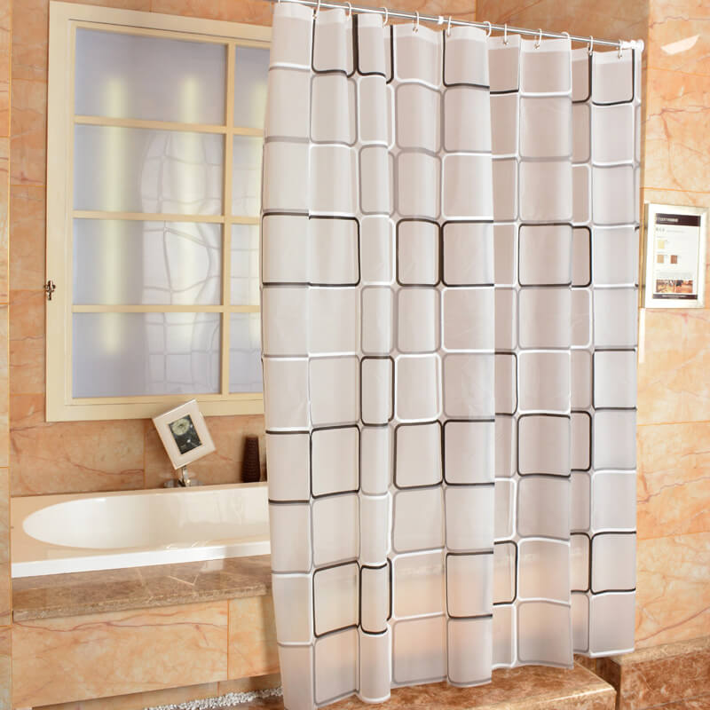 Waterproof Bathroom Shower Curtains With Hooks