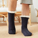 Mens Fleece Slipper Socks