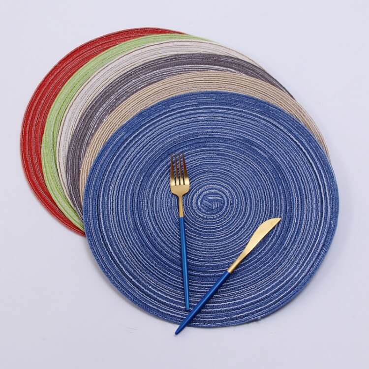 6 Pieces Round Placemats for Table