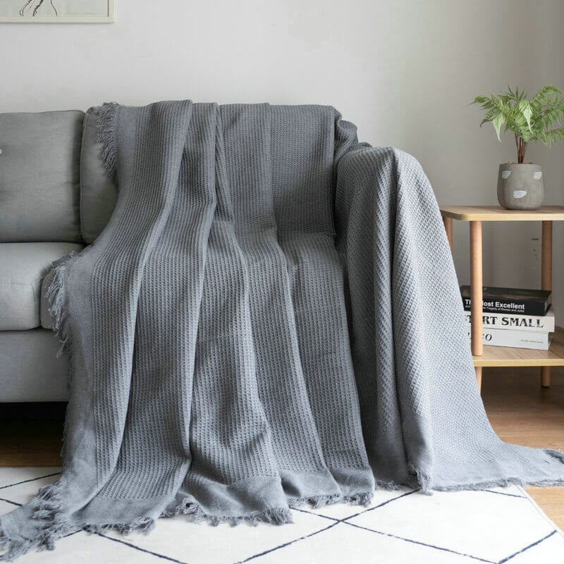 Lightweight Soft Knitted Throw Blankets for Sofa