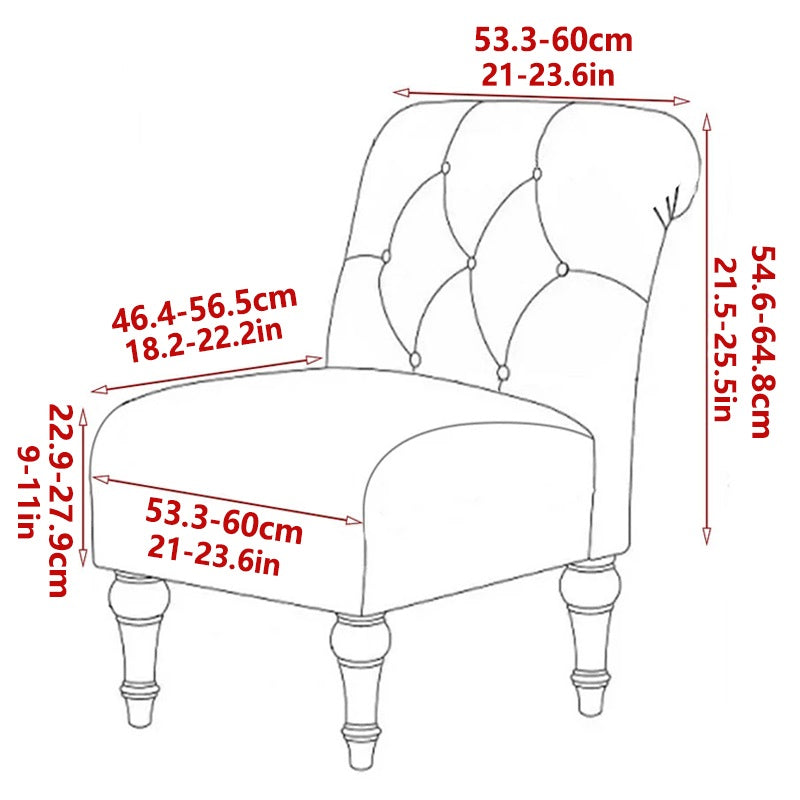 Armless Accent Chair Slipcover