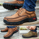 Men‘s Breathable Hiking leather Shoes With Supportive Sole