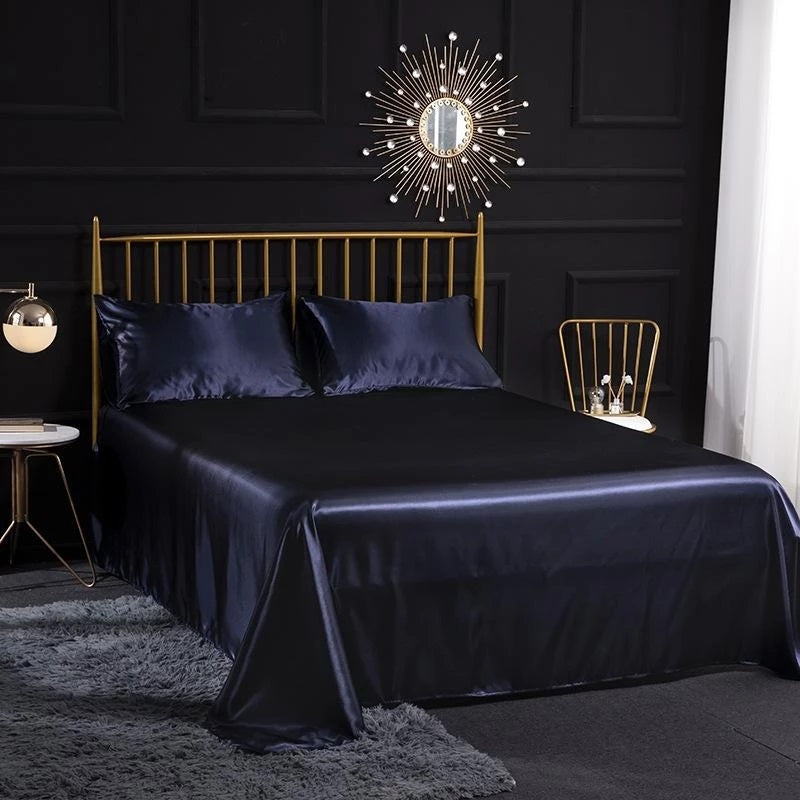 Silk Bed Sheets Set Full Size