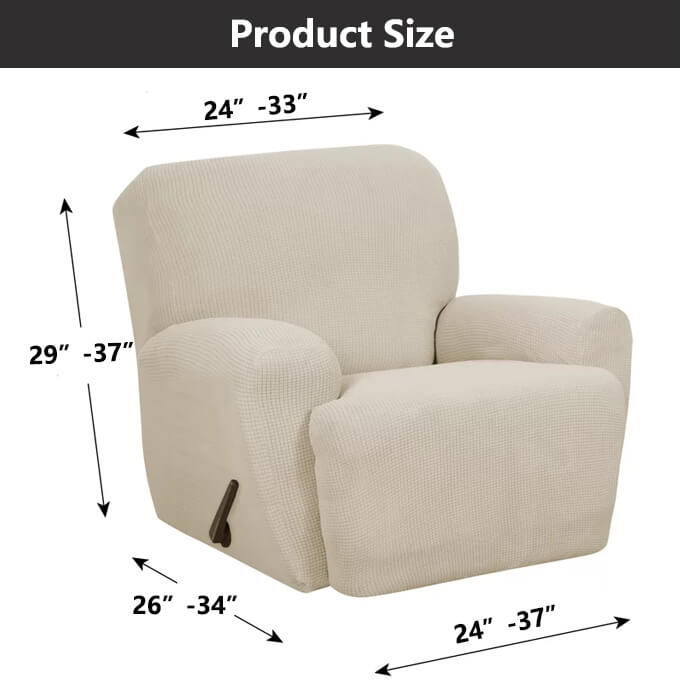High Stretch Recliner Sofa Slipcover 4-Pieces