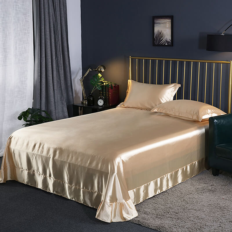 Silk Bed Sheets Set Full Size